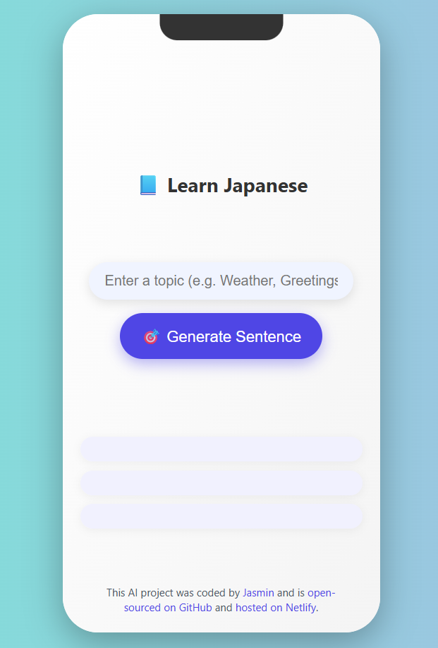 Sentence Generate App