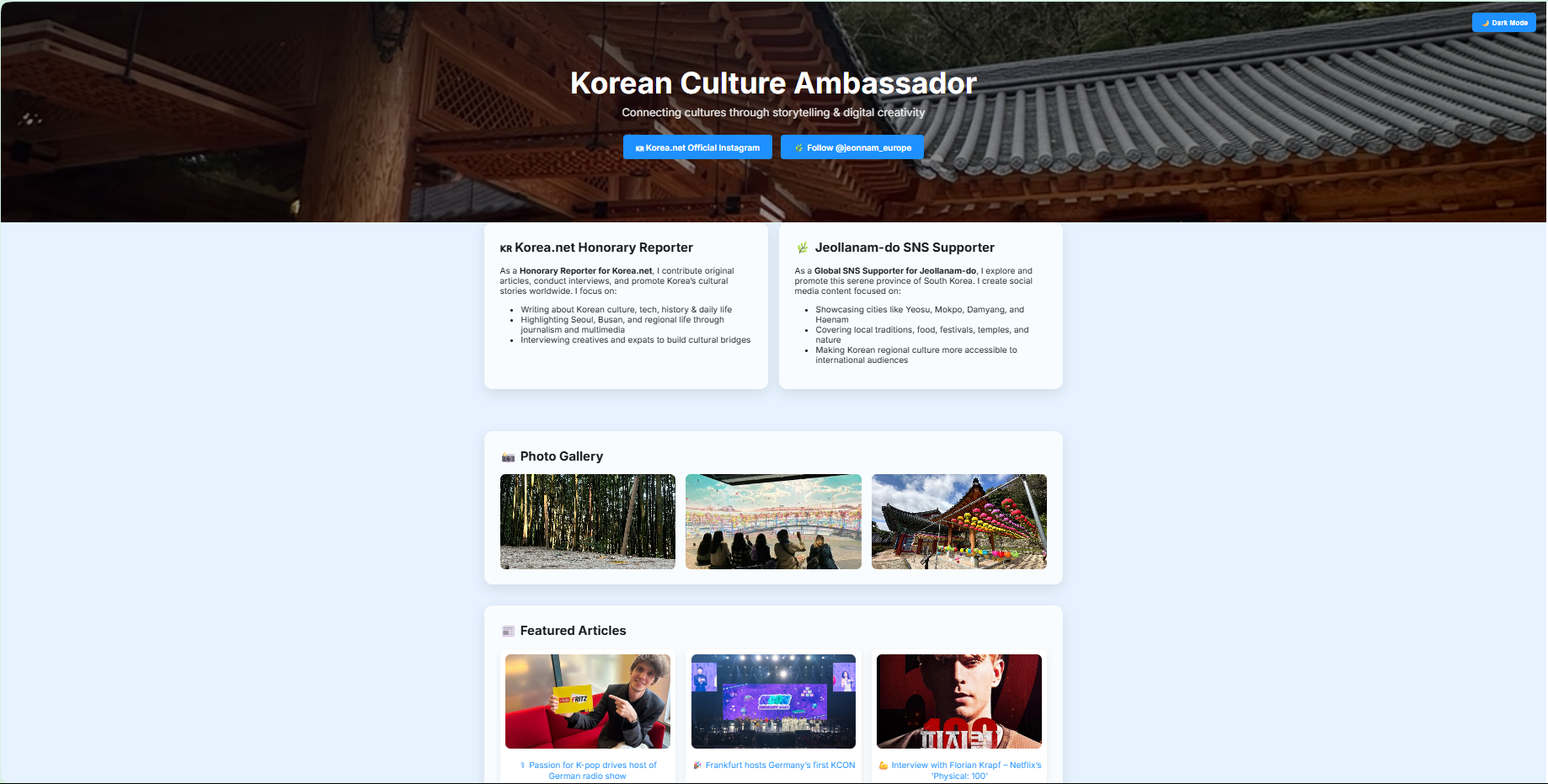 Kwebsite Landing Page